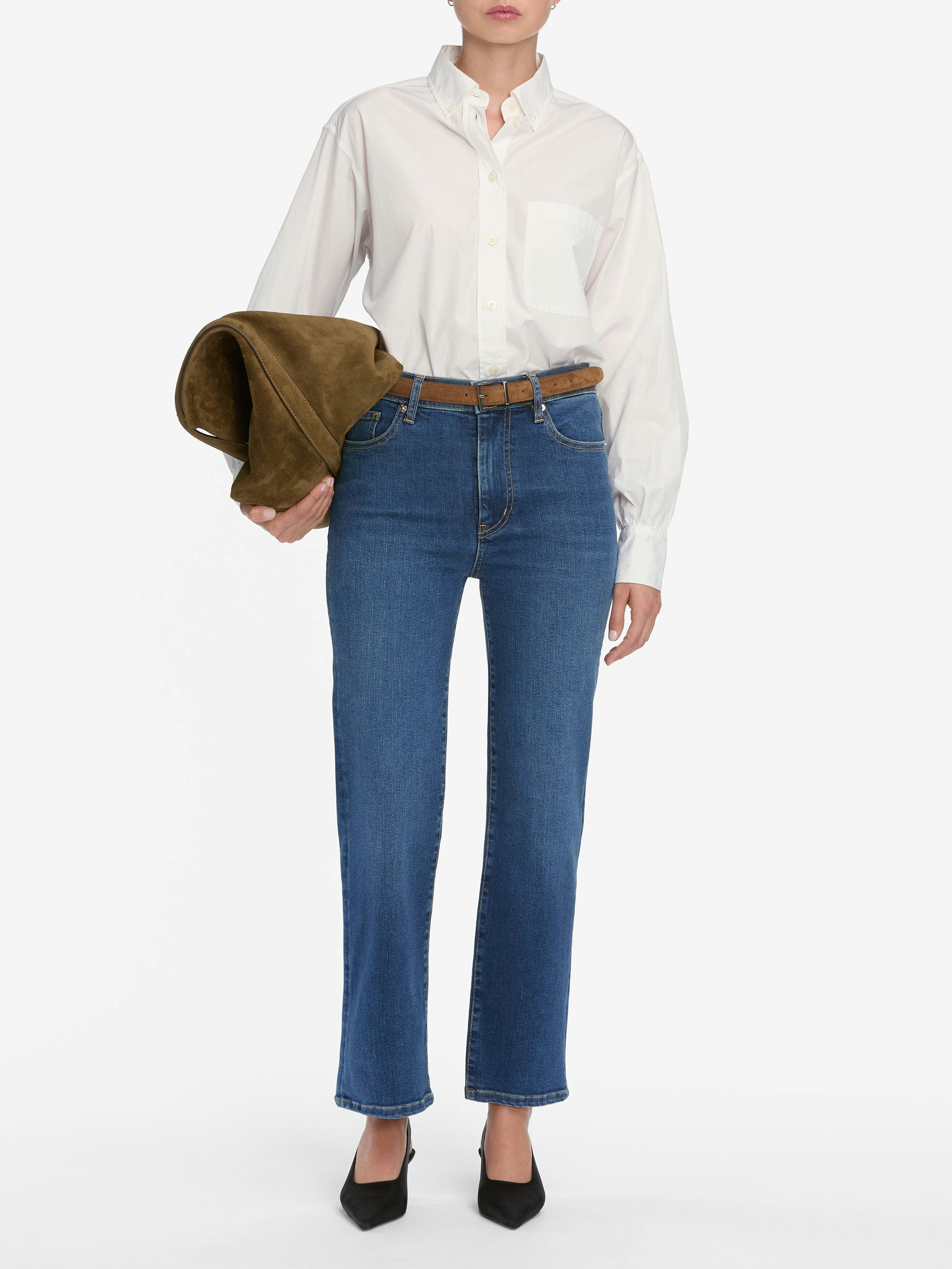 jeans full front view